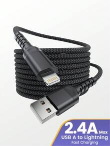 BinBoom USB-A 转 Lightning 数据线，快速充电线，兼容 14/13/12/11 Pro Max，USB 数据线兼容 XS Max/XR/X/8/7/Plus/6S Plus，兼容 iPad、iPod、 14 Pro Max/14 Pro/14 Plus/13 Pro Max/13 Pro/13/12 Pro/12/11/XS/XR/8 Plus/8/7/6/5/SE，兼容 iPad 充电器，MFi 认证 - 彩色 - 查看 1