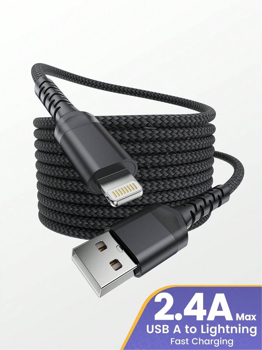 BinBoom USB-A 转 Lightning 数据线，快速充电线，兼容 14/13/12/11 Pro Max，USB 数据线兼容 XS Max/XR/X/8/7/Plus/6S Plus，兼容 iPad、iPod、 14 Pro Max/14 Pro/14 Plus/13 Pro Max/13 Pro/13/12 Pro/12/11/XS/XR/8 Plus/8/7/6/5/SE，兼容 iPad 充电器，MFi 认证 - 彩色 - 查看 1