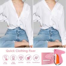 Stitch Gun For Clothes - Handheld Stitch Gun Quick Clothing Fixer - Pink - View 5
