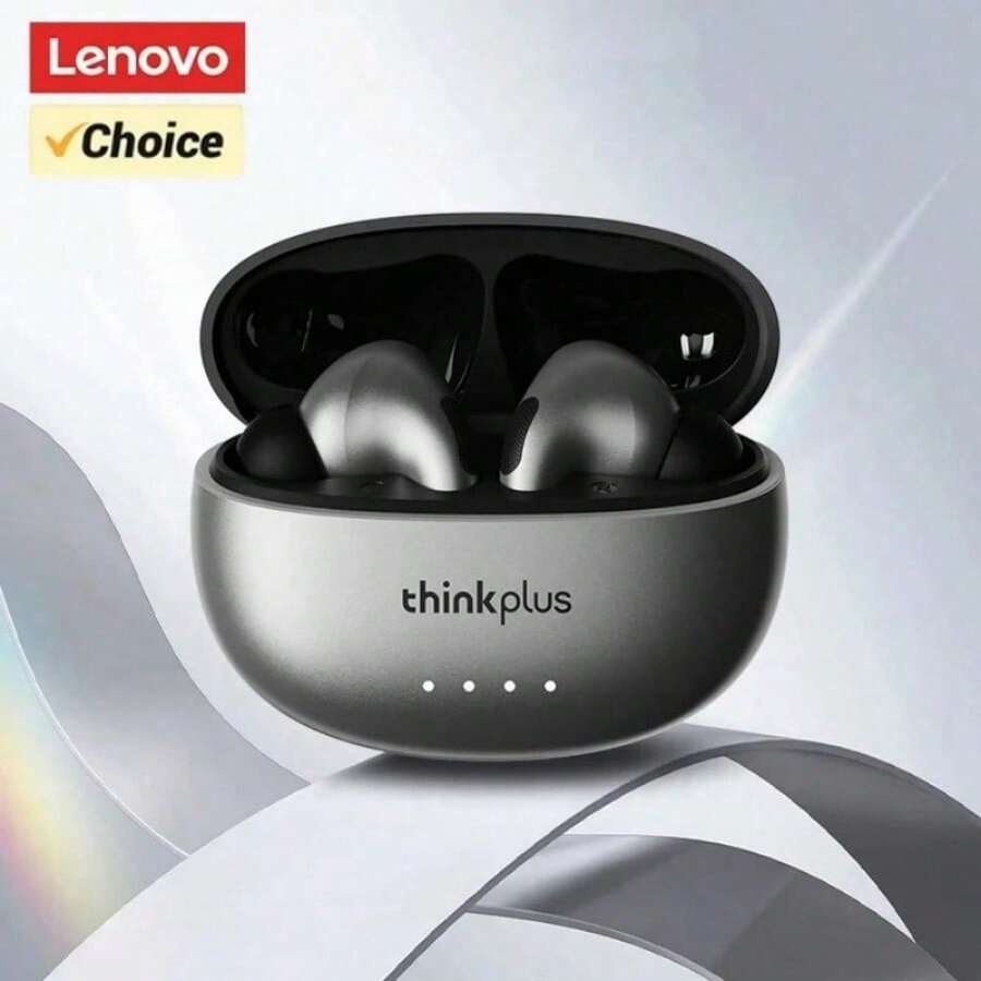 Lenovo 联想 Thinkplus LP5 PRO 无线蓝牙 5.4 耳机 TWS HiFi 音效游戏耳塞 LP5Pro 运动耳机 长待机带麦克风 - 鐵灰色 - 查看 1