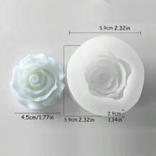 Set de 3 moldes de silicona con forma de flor de rosa, peonía y rosa, para manualidades DIY como jabón hecho a mano, velas perfumadas, yeso, joyería, arcilla polimérica y talla grande, perfectos para proyectos decorativos creativos, ideas y regalos para decoración del hogar, bodas, graduaciones, cumpleaños y fiestas.