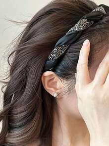 1个/2个复古仿珍珠发箍，时尚优雅简约风格，可爱百搭的女士发饰，适合日常佩戴、外出和约会，蝴蝶结发饰，女士发箍，发饰，发圈 - 彩色 - 查看 3
