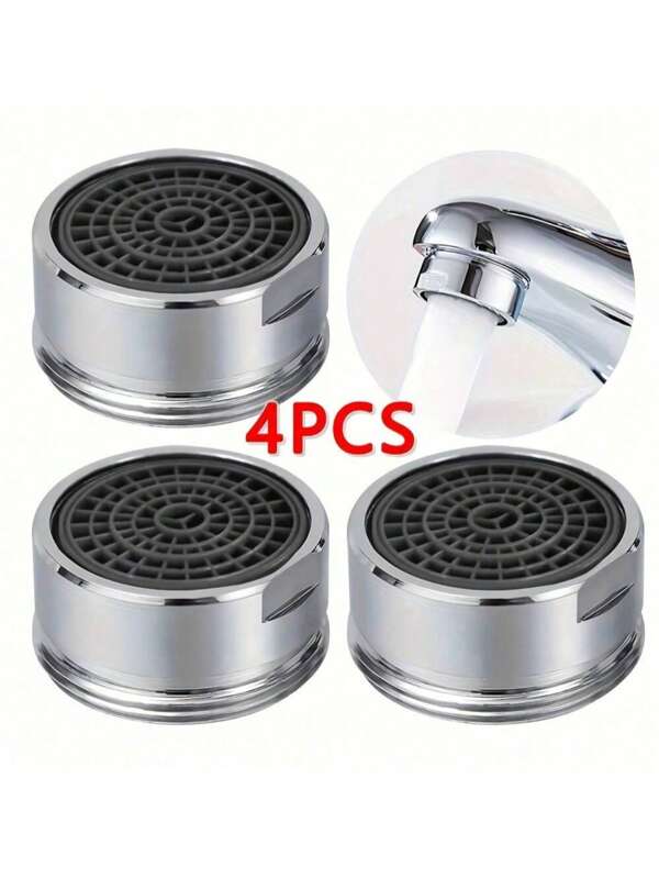 4pcs Water-Saving Faucet Tap Nozzles - Thread Replaceable, Anti-Calcification, Kitchen And Bathroom Faucet Filter Mouth With Easy Installation - Durable Other Material Construction