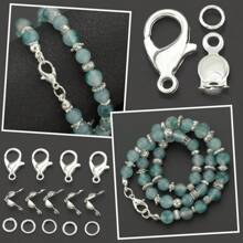 150pcs Golden/Silver/KChrome Gold/White/Gun Black/Random Color Zinc Alloy Lobster Clasp, Jump Ring And Findings Set For DIY Keychain, Key Rings, Bead Stringing, Pendants, Jewelry Craft Making Supplies