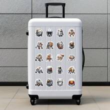 50 Stücke Raumfahrtausrüstung Astronaut Cartoon Aufkleber, wiederverwendbare Vinyl Dekoraufkleber für Wasserflasche, Gepäck, Skateboard, Gitarre, Kühlschrank, Tagebuch, Handy, Album, Aufbewahrungsbox, Kleiderschrank, Schreibtisch, Wand, Auto, Motorradhelm, geeignet für Erwachsene und Jugendliche, Schulmaterial, Schulanfang