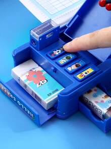 1pc Multifunctional Children Cartoon Stationery Box With Password Lock, High-Tech Smart Pencil Case, Automatic Double Layer Pen Bag, Surprising Gift For Girls