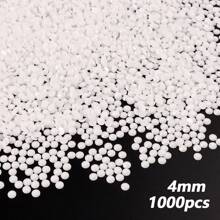 1000pcs Flat Back Resin Rhinestones, Resin Crystals, Round Flat Bottom Resin Gems, For Accessories, Shoes, Clothes, Cosmetics, Bags, Handmade DIY Art Decorations