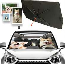 Socira Gorgeous Eyelash Car Windshield Sun Shade Umbrella Foldable Sunshade For Front Window Auto Windshield Sunshade Protect From Sun Rays Heat 57'' X 30'' Fits Most Cars Trucks &Amp; Suvs - 57X31 Inch - View 8