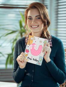 Customized Personalized Teacher Notebooks, Customized Letter Notebooks, Teacher Spiral Grid Line Notebooks, Teacher Gifts For The First Day Of School, Teacher Thank-You Gifts, Essential Items For Schools And Teachers' Offices, Gifts For Children School Supplies,Back To School - Multicolor - View 5