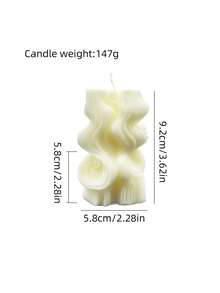 1pc Handmade Spiral Pillar Candle, Decorative Candle, Scented Candle, Suitable For Home Decor, Fireplace, Living Room, Center Piece, Office, Holiday Gift - Multicolor - View 5