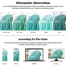 Super Soft King Blanket Pink Premium Silky Flannel Fleece 3D Ribbed Jacquard Lightweight Bed Blanket All Season Use (Pink Ribbed, King(90"X110")) - 鼠尾草綠 - 查看 6