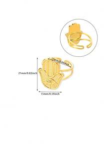 Waterproof Ring For Women Gold Color Stainless Steel Opening Rings Geometric Shell Flower Cute Ring Jewelry Daily Dainty Gift