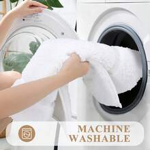 Pauwer 浴室地毯垫套装 3 件套，超细纤维蓬松浴室套装，防滑超柔软地毯垫，吸水，带 U 型马桶，适用于浴室、浴缸、淋浴间、浴室厨房装饰 - 白色 - 查看 5