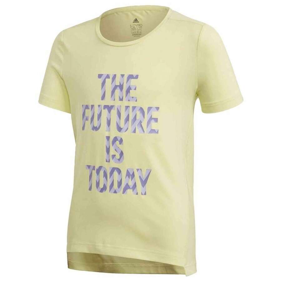 Adidas Young Boys T-Shirts - Yellow - View 1