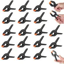 12 piezas Pinzas de resorte de plástico resistente de 3 pulgadas, pinzas de resorte multiusos aptas para trabajos en madera, estudio fotográfico, manualidades