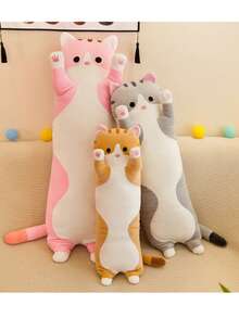 Molutian 2 Sizes (50/70cm) Long Plush Cat Doll, Cute Animal Cat Creative Long Soft Plush Doll, Office Rest Sleep Pillow Cushion Stuffed Gift Doll, Children Birthday Gift, Christmas Gift, Girls Gift - Multicolor - View 8