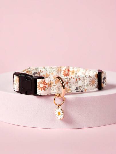 PETSIN Cute Floral Dog Collars With A Little Flower Charm For Female Male Cats Puppies Small Medium Large Dogs