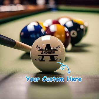 Personalized Cue Ball Custom Billiard & Snooker Ball Custom Monogram Logo Family Name Ideal Birthday Gift For Him Her,Festive Calendar