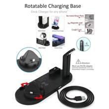 Cargador inalámbrico para teléfono y auriculares, compatible con carga rápida para iPhone 16, 15, 14, 13, 12, S24, , y base de carga compatible con Apple Watch, adecuado para oficina, dormitorio y hogar