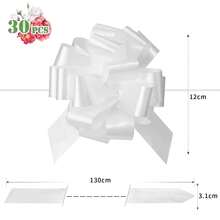30pcs Large White Ribbon Bows, Suitable For Weddings, Receptions, Anniversaries, Halloween, And Christmas Anniversaries - Perfect For Gift Wrapping And Party Decoration - Multicolor - View 15