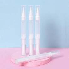 6pcs 3ml Empty Cuticle Oil Pen Tubes And 3pcs Pipettes, Clear Twist Nail Oil Pens With Brush Tip Cosmetic Container Applicators For Homemade Nail Oil, Lip Gloss, Eyelash Growth Liquid