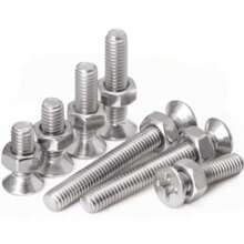 Tornillos avellanados de acero inoxidable, tornillos de cabeza plana, tornillos extra largos con tuercas, tallas M2.5, M3, M4, M5, M6