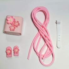 5件套樱花图案保护壳套装 兼容 18-20W充电器