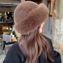 1 件冬季时尚女士人造毛皮便帽 - 柔软、毛绒、保暖，带耳朵保护 - 轻质、有弹性、透气的涤纶面料 - 可机洗，易于护理