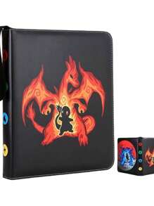 pokemon Álbum de recortes para tarjetas Pokémon, carpeta con 4 bolsillos, 50 páginas doble cara para 400 tarjetas de colección, portador de tarjetas