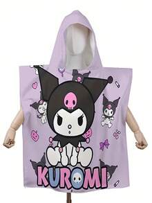 1pc Cute Printed Toddler Beach Blanket (23.62*23.62inch), Kids Swimming Beach Poncho, Beach Bay Sensation Beach Towel For Boys And Girls, Super Soft Fiber Children Hooded Beach Robe - Multicolor - View 13