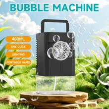 Máquina de Bolhas Recarregável Automática Tipo-C, Brinquedo Soprador de Bolhas Contínuo, Máquina de Bolhas para Palco, Acessório para Casamento ao Ar Livre, Presente de Aniversário, Brincadeira de Água ao Ar Livre, Brinquedo e Presente de Natal, Sem Fluido de Bolhas e Bateria Incluídos