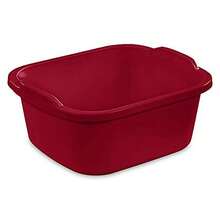 0647 Large MultiFunction Home 12Qt Sink Dish Wash Pan Red 8 Pack - as pic - View 2