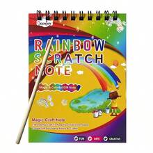 3pcs Rainbow Scratch Art Paper, Kids Craft Set Suitable For Teens Christmas Gift, Teen Arts & Crafts And DIY Scratch Off Painting