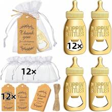 80 Pcs Sets Baby Shower Favors Bottle Opener, Baby Shower Party Favors Opener, Baby Shower Favors For Guests, Baby Shower Return Gifts For Guest, Baby Shower Party Favors For Girl/Boy Keychains Boys And Girls - Gold - View 8