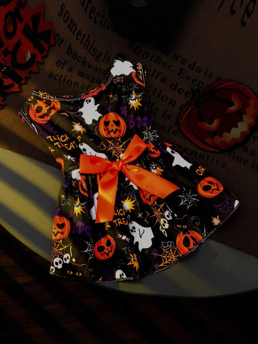 夜光宠物猫狗万圣节服装，夜光创意宠物连衣裙