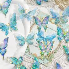 Novo manual de borboletas dimensionais de cristal 2025, adesivos decorativos DIY, suprimentos para decoração de diário DIY, lembrancinhas para festa de aniversário