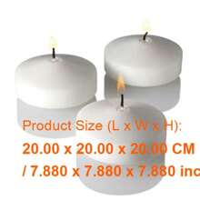 10 Pack Of 4 Hour White Floating Candles - 4cm Diameter - Ideal For Wedding And Party Decor