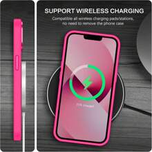 Funda magnética para teléfonos de 13 y 14 pulgadas [compatible con Magsafe], translúcida y esmerilada, de corte ajustado, resistente a golpes, para mujer y hombre, para teléfonos de 13 y 14 pulgadas (6,1 pulgadas), color rosa