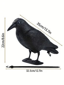 1/2/3 件逼真乌鸦驱鸟装饰，乌鸦装饰，仿真塑料乌鸦装饰，带脚桩，适用于花园、露台和家居装饰。送给爱人、父母和朋友的完美礼物