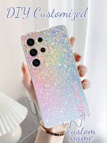 1 pieza Funda de teléfono personalizada con patrón de ladrillo agrietado con brillo, disponible en múltiples colores, a prueba de golpes, protector de lente de cobertura total transparente, adecuado para Samsung S25/S25 Ultra/S25 Plus/A16/GG9/9RPO/9A/9PRO XL y otros modelos de teléfono, moda, colorido, retro, lindo, minimalista, divertido, personalizado, único, regalo ideal para él, regalo ideal para ella, novio, novia, familia, amigos, abuelos, parejas, aniversario, cumpleaños