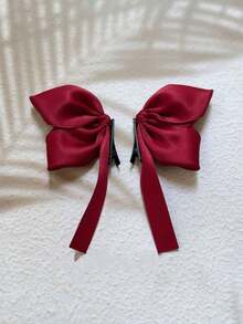 4个/2个手工蝴蝶结发夹，双马尾夹，女士礼物，发饰，冬季，头部饰品，女士发饰 - 粉色 - 查看 21