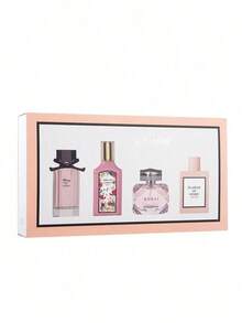 Set de Regalo de Perfume de Lujo de Aroma para Mujer - Hipoalergénico, Sin Parabenos, Fragancia Duradera para Piel Sensible - Perfecto como Regalo de Navidad o Idea de Regalo de Cumpleaños,Regalo de halloween - 224 Perfume Floral para Damas, Set de Cuatro Piezas - Ver 2