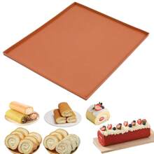 Large Swiss Roll Cake Mat Flexible Silicone Baking Tray, Silicone Jelly Roll Pan Nonstick Baking Tray, Silicone Baking Pan