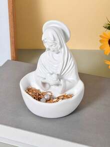 1 tượng Đức Mẹ Maria theo phong cách Phục Hưng, thích hợp sử dụng trong nhà và ngoài trời, tượng Mẹ kèm giá đựng tràng hạt, tượng Đức Mẹ Maria cổ điển làm quà tặng sinh nhật cho Mẹ và trang trí bàn thờ gia đình. - nhiều màu - Xem 7