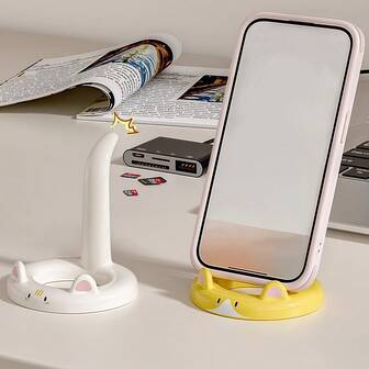 Soporte de teléfono con forma de gato, lindo y de moda