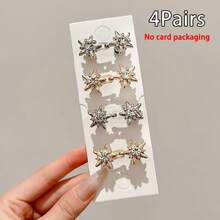 1/2/3/4/6/8pairs Light Luxury Temperament, Four Pointed Star Waist Tightening Tool, Adjustable Waist Buckle, Fashionable Jeans, Fixed Waist Buckle