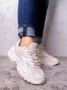 Tenis  Liso  acolchado  Casual  Deportivo  Guay  casual  Al aire libre  Fabulosa  Calle        mujer  Fiesta  Oficina  Casa  Gym y Fitness  Exterior  verano - Blanco - Ver 3