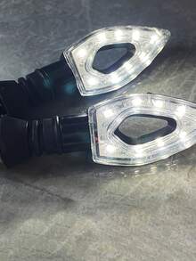 2 件 LED 摩托车灯箭头灯适用于街头运动自行车，通用改装配件，12-24V 工作电压，硬接线电源，无需电池，适用于机动车 - 彩色 - 查看 7