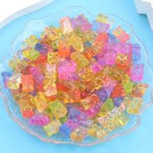 Ombre Bear Beads, No Eye Acrylic Bear Beads, Decoration Beads, Summer Beach Holiday Accessories, Fashion Jewelry For Women, For DIY Bracelets, Necklaces, Earrings, Anklets, Phone Case, Hair Clips, Birthday, Wedding, Music Festival Gifts