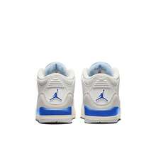 Nike JORDAN 3 RETRO (PS) Casual Sports Fashion Versatile Comfortable Teen Basketball Shoes - White Blue - View 5